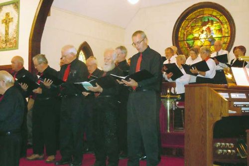 The Trenton Men's chorus with Trinity/St. Paul's choir in Verona